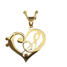 Load image into Gallery viewer, Music Heart Note Necklace