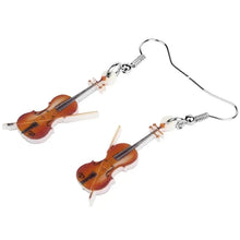 Load image into Gallery viewer, Violin Earrings