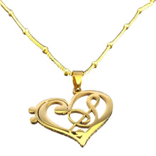 Load image into Gallery viewer, Music Heart Note Necklace