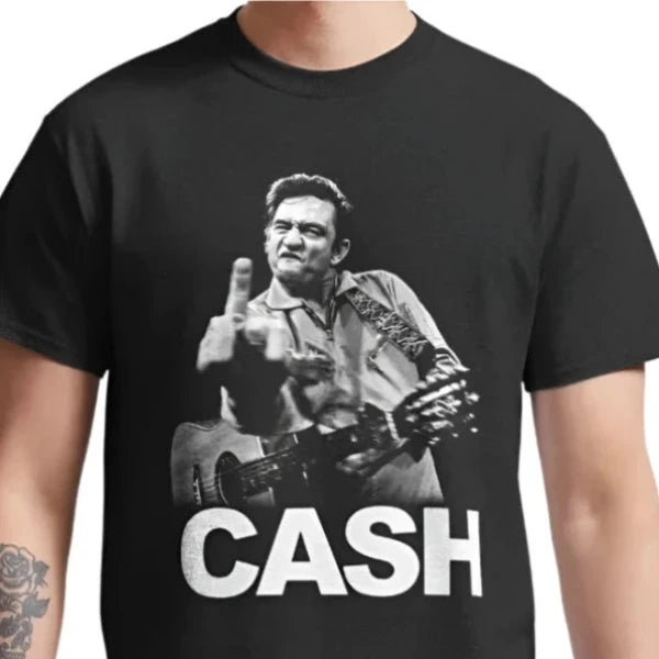 Johnny Cash Middle Finger Tee