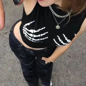 Cheeky Skeletal Hands Tank Top