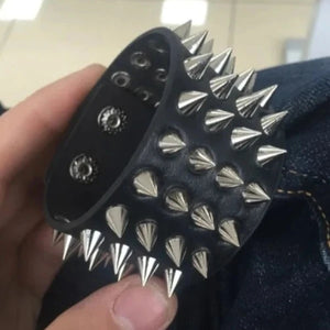 Four Row Spiked Band