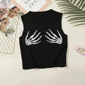 Cheeky Skeletal Hands Tank Top