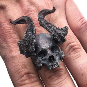 Horned Skull Ring