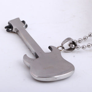 Flaming SG Guitar Necklace
