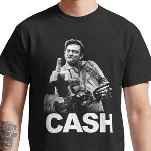 Johnny Cash Middle Finger Tee