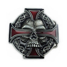 Load image into Gallery viewer, Iron Cross Skull Belt Buckle
