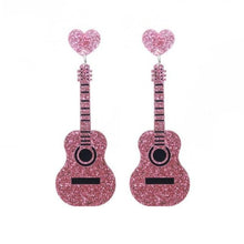 Load image into Gallery viewer, Shiny Guitar Earrings