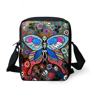Skull And Butterfly Satchel Bag (Variety)